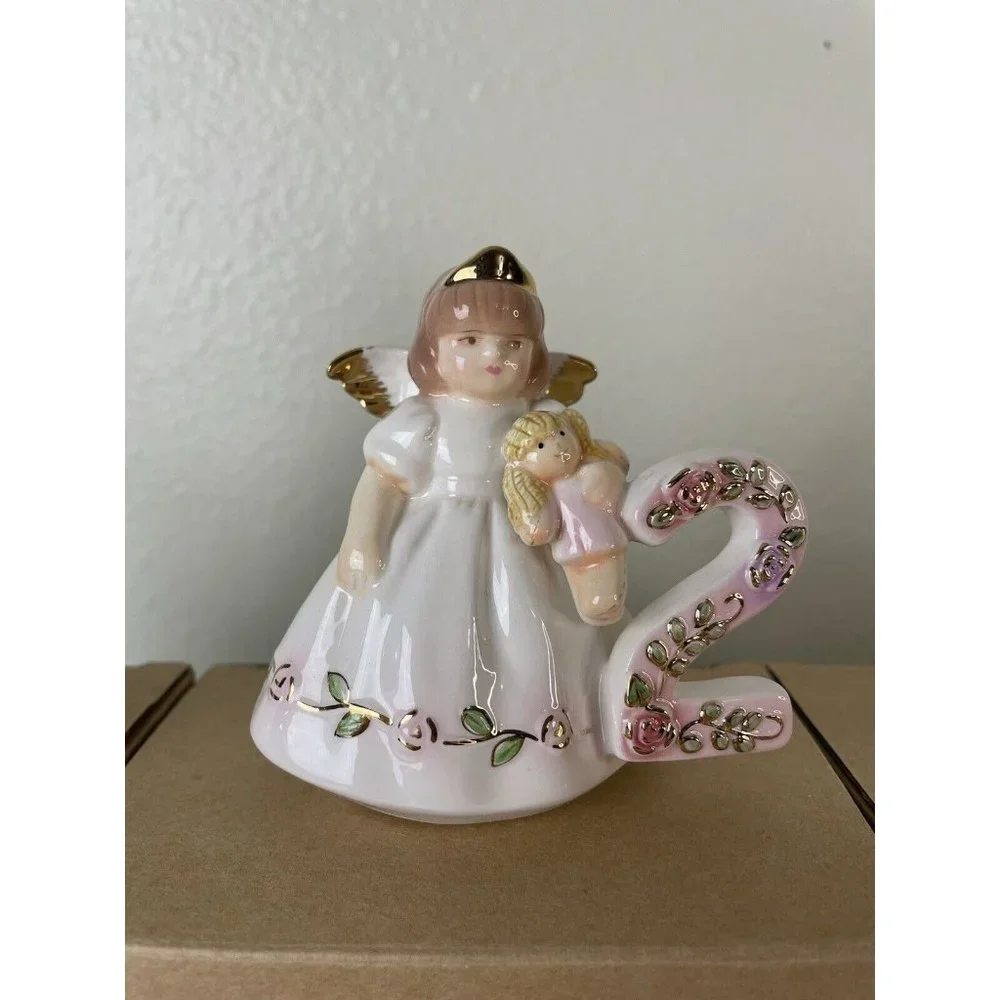 Lot of 4, Russ Berrie Just for You Birthday Angel Cake Topper Gift Age 1 2 3 & 4